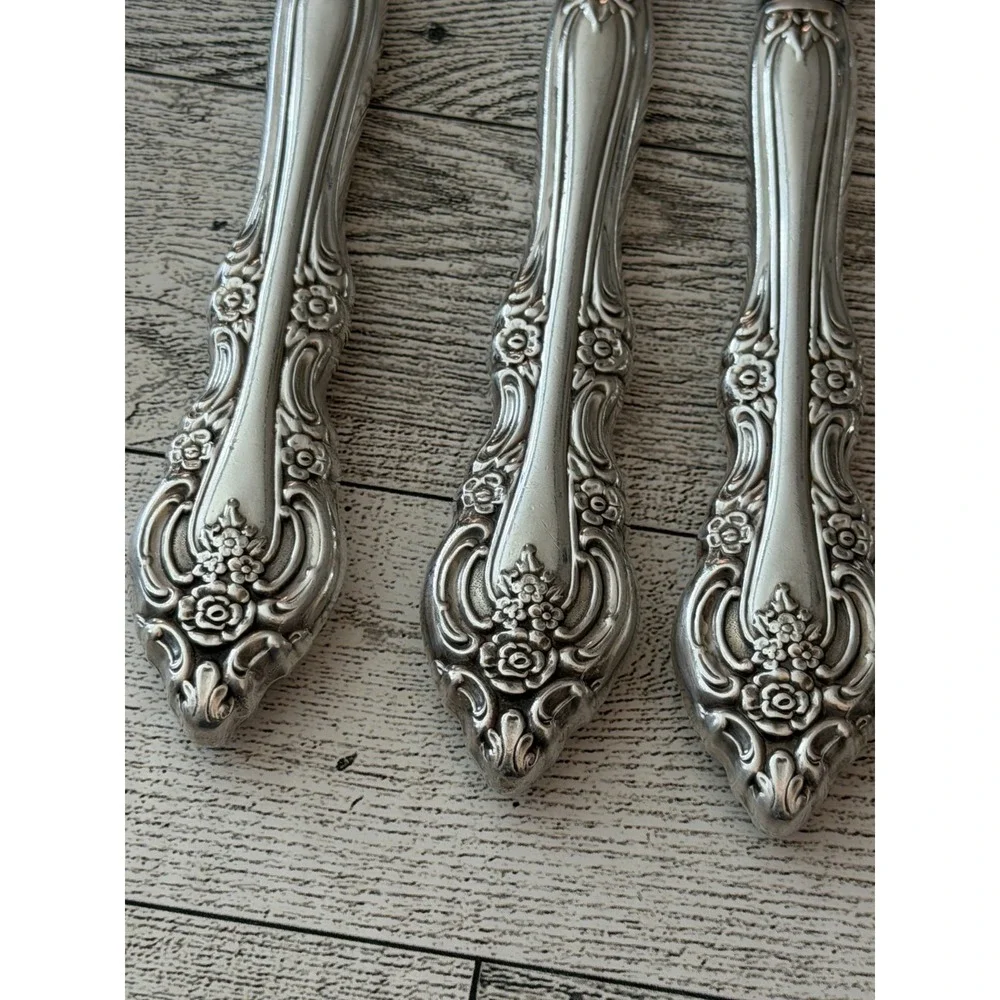 6 Community Silver Artistry Dinner Knives Silver plated By Oneida 1965 9 Inches